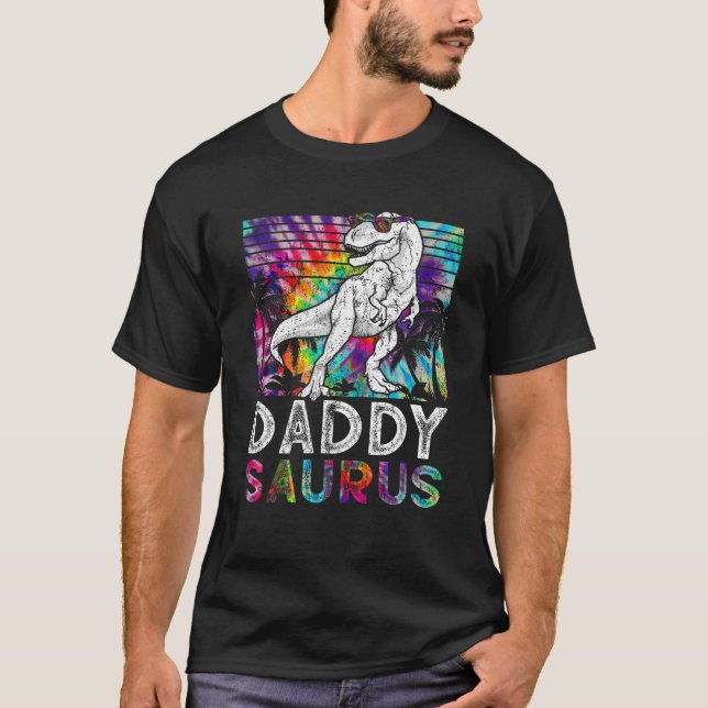 Daddysaurus Dinosaur Daddy Saurus Family Matching  T-Shirt (Front)