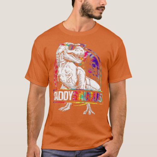 Daddysaurus Dinosaur Daddy Saurus Family Tie Dye T_Shirt