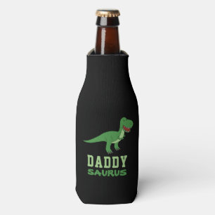 Daddysaurus Dinosaur T-Rex Dino Dad Father's Day Bottle Cooler