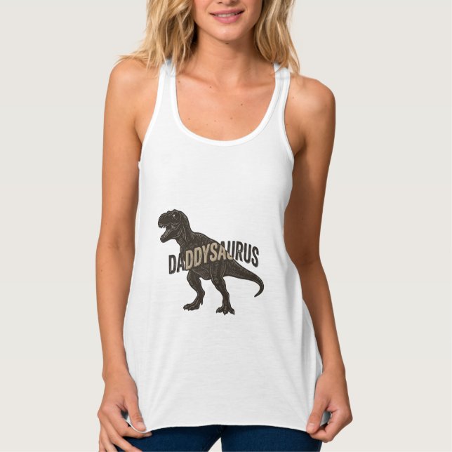 Daddysaurus Dinosaur Vintage Engraving Shirt Desig (Front)