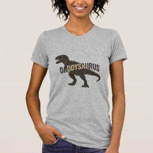Daddysaurus Dinosaur Vintage Engraving Shirt Desig