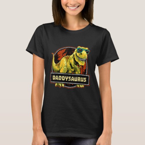 Daddysaurus Fathers Day Rex Dinosaur Daddy Saurus  T_Shirt