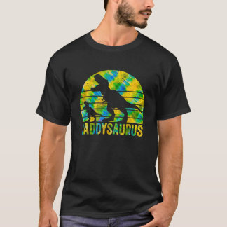 Daddysaurus Fathers Day Tie Dye Fathers Day Dada D T-Shirt