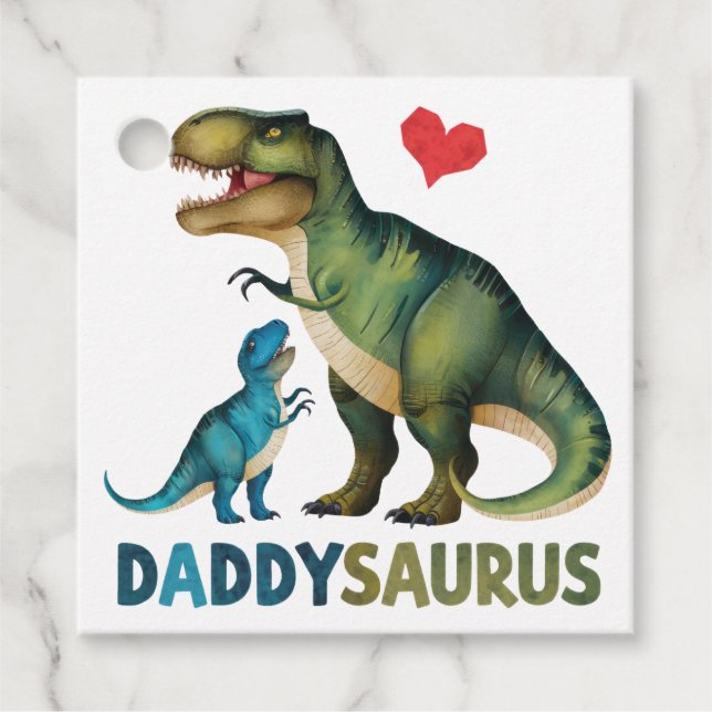 Daddysaurus Favor Tags (Front)