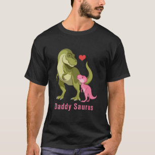 DaddySaurus Green T-Rex & Blue Baby Boy Dinosaurs T-Shirt