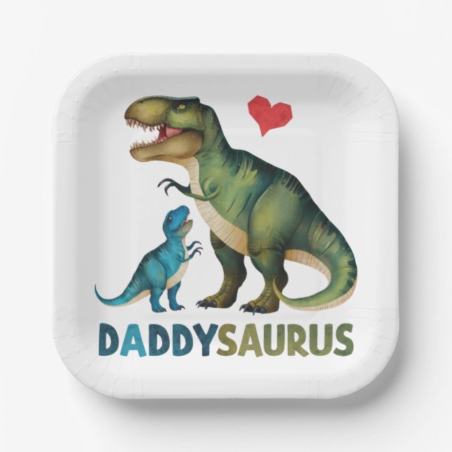 Daddysaurus Paper Plates (Front)
