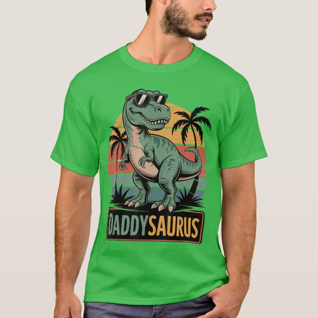Daddysaurus Re Dinosaur Daddy Saurus Family Matchi T-Shirt (Front)