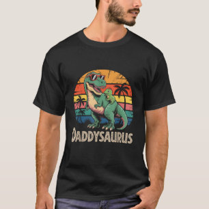 Daddysaurus Retro Dinosaur Dad Dinosaur Daddy Saur T-Shirt