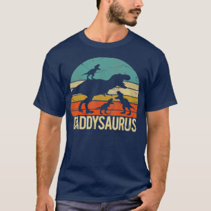 Daddysaurus rex 3 kids daddy dinosaur T-Shirt