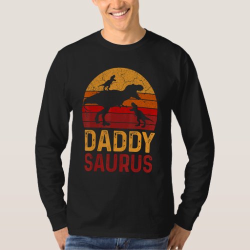 Daddysaurus  Rex Dinosaur Dad Saurus Family Matchi T_Shirt