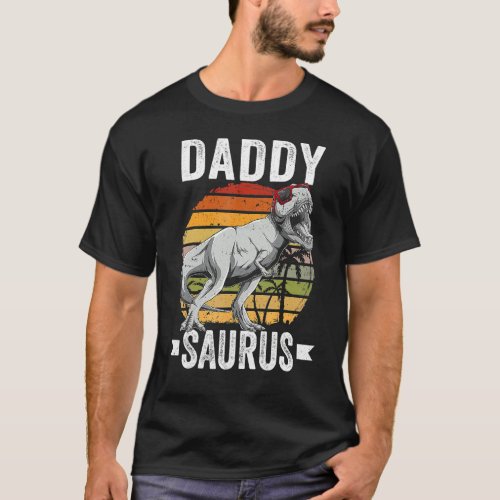 Daddysaurus  Rex Dinosaur Dad Saurus Family Matchi T_Shirt