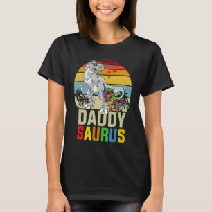 Daddysaurus Rex Dinosaur Daddy Saurus Autism Aware T-Shirt
