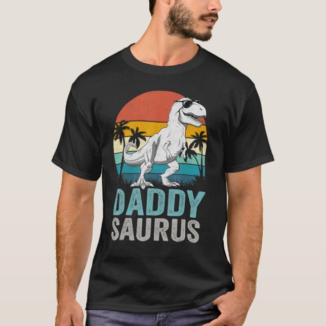 Daddysaurus Rex Dinosaur Daddy Saurus Family Match T-Shirt (Front)