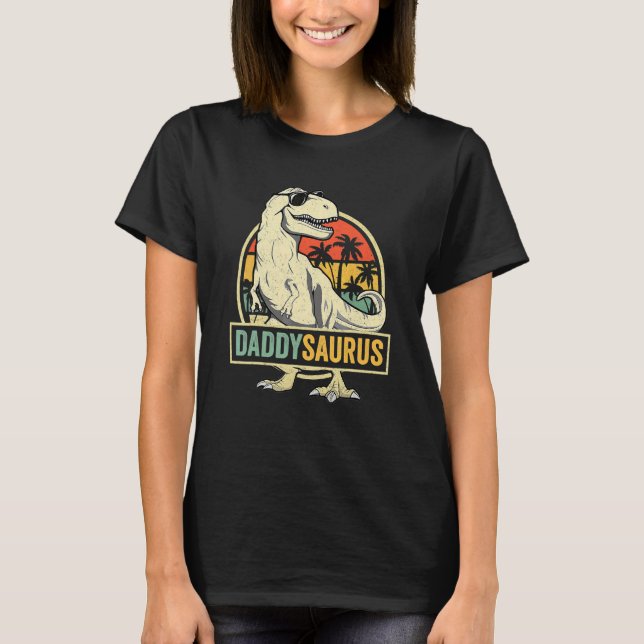 Daddysaurus Rex Dinosaur Daddy Saurus Family Match T-Shirt (Front)