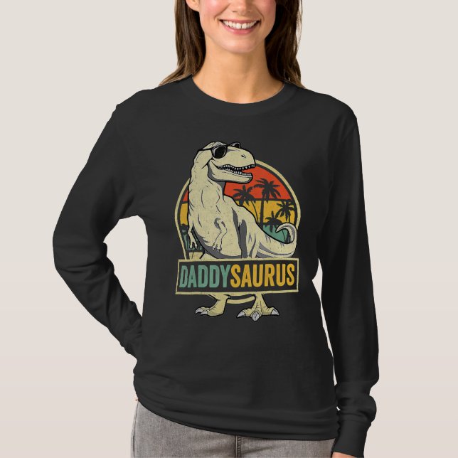 Daddysaurus Rex Dinosaur Daddy Saurus Family Match T-Shirt (Front)