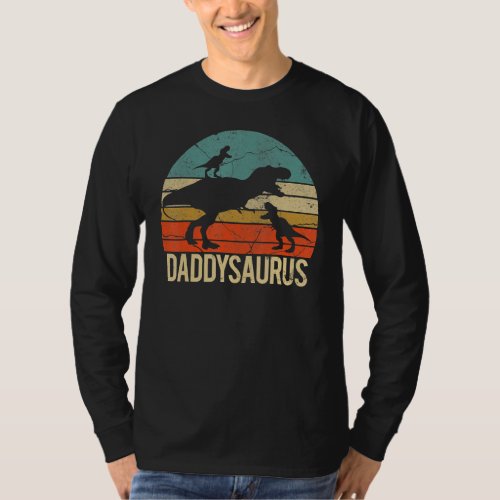 Daddysaurus Rex Dinosaur Daddy Saurus T_Shirt