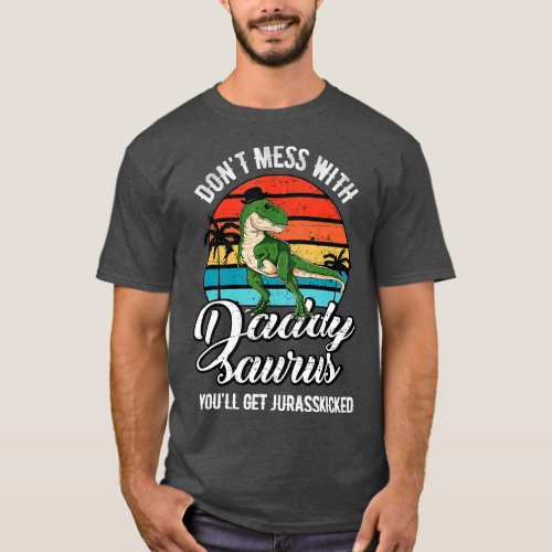 Daddysaurus Rex Dinosaur Daddy T_Rex Fathers Day  T_Shirt
