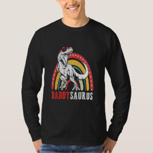 Daddysaurus Rex  Rainbow Daddy Saurus  Father Day T-Shirt