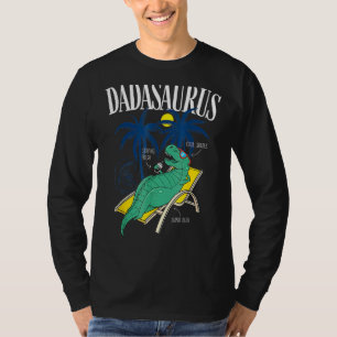 Daddysaurus Rex Summer Vacation Daddysaurus T-Shirt