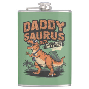 Daddysaurus Rex – The Cool Prehistoric Legend Flask