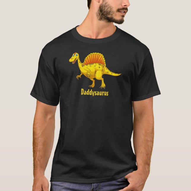 Daddysaurus Spinosaurus Dinosaur Dad TeeShirt  T-Shirt (Front)
