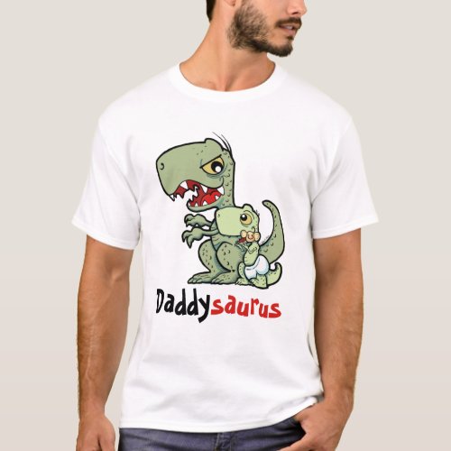 Daddysaurus T_Rex Baby Boy Fathers T_Shirt