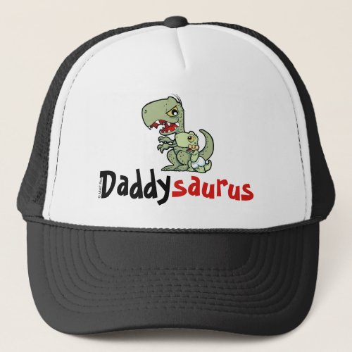 Daddysaurus T_Rex Baby Boy Fathers Trucker Hat