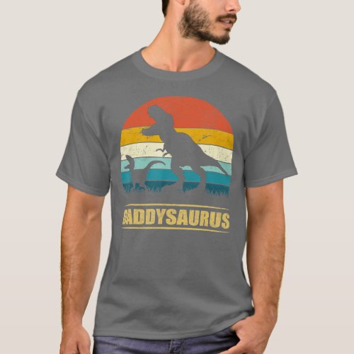 Daddysaurus T Rex Dinosaur Dad Daddy Saurus Family T_Shirt