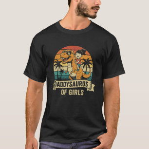 Daddysaurus T Rex Dinosaur Daddy Saurus Dad of Gir T-Shirt