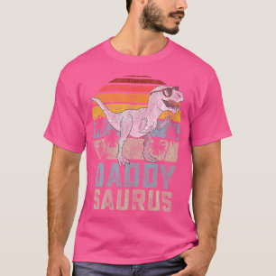 Daddysaurus T Rex Dinosaur Daddy Saurus Family Mat T-Shirt