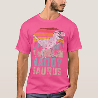 Daddysaurus T Rex Dinosaur Daddy Saurus Family Mat T-Shirt