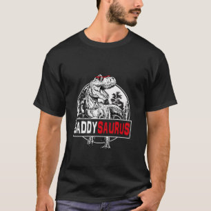 Daddysaurus T rex Dinosaur Funny DaddySaurus Famil T-Shirt