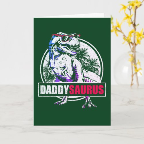 DaddySaurus T_rex Dinosaur Funny Fathers Day Card