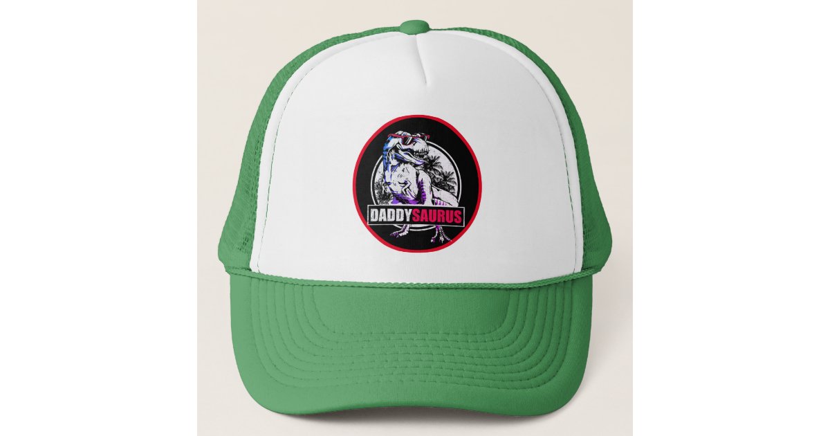 DaddySaurus T-rex Dinosaur Funny Fathers Day Trucker Hat