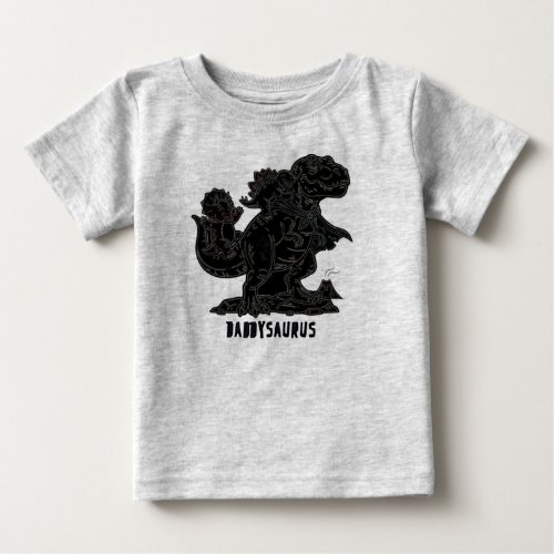 Daddysaurus T-Rex Dinosaur Graphic: Cute Father's Baby T-Shirt