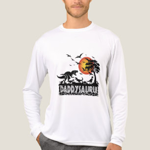 Daddysaurus T-Rex Funny Dinosaur Dad Gift  Tri-Blend Shirt