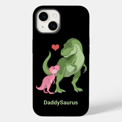 DaddySaurus Tyranosaurus Rex  Baby Girl Dino Case_Mate iPhone 14 Case