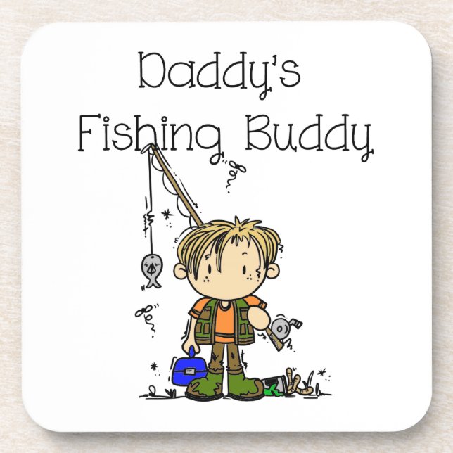 DADFISHINGBUDDY.png Drink Coaster (Front)