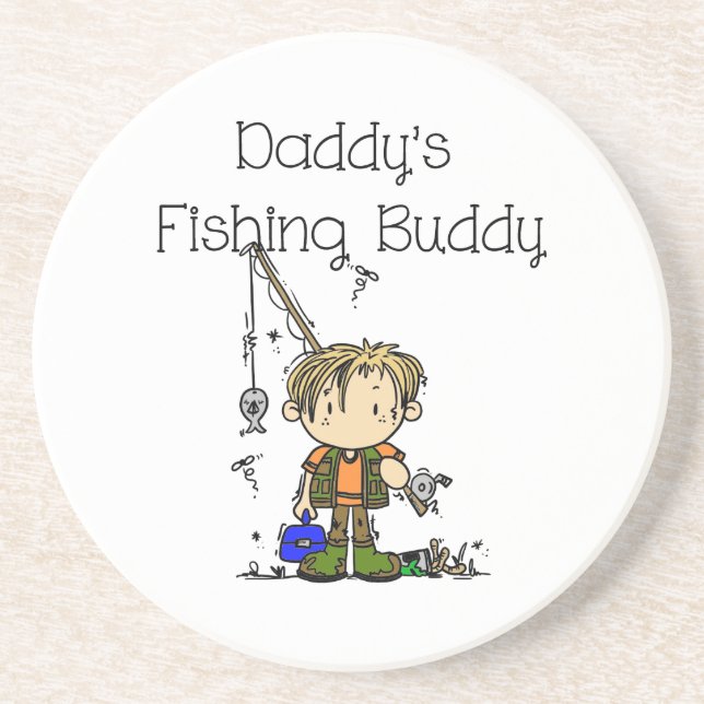 DADFISHINGBUDDY.png Drink Coaster (Front)