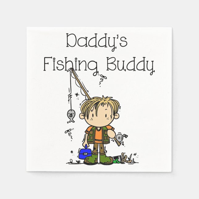 DADFISHINGBUDDY.png Paper Napkins (Front)