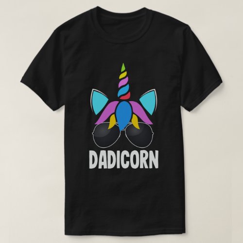 Dadicorn Funny Unicorn Dad Fathers Day Gift T_Shirt