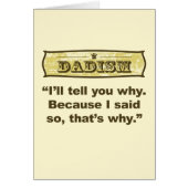 Dadism - Because I said so (Front)