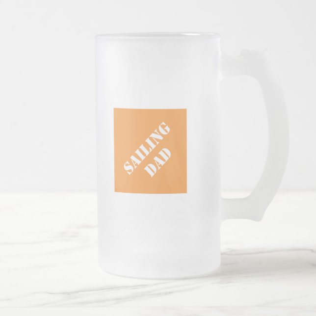 Dadisms Sailing Dad Frosted Glass Beer Mug (Right)