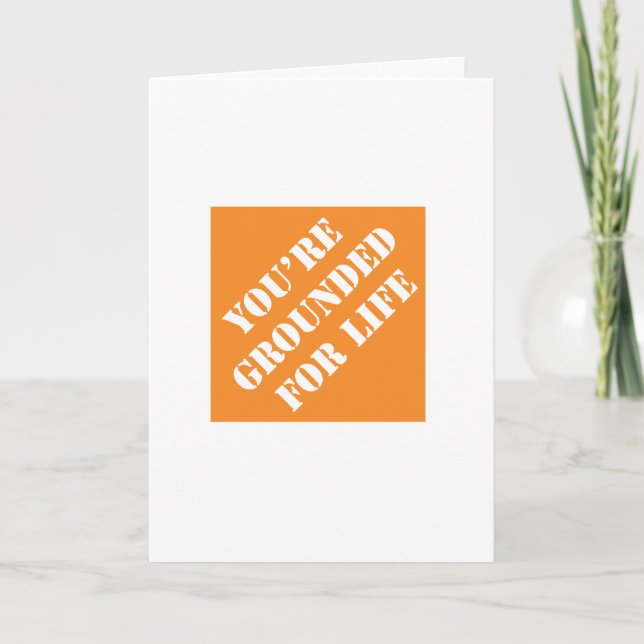 Dadisms You're Grounded For Life Holiday Card (Front)