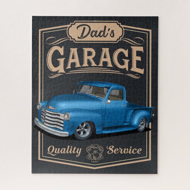 Dad's 1953 Truck Garage Jigsaw Puzzle (Vertical)