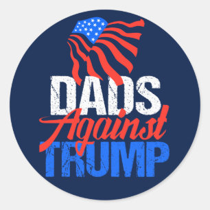 Dads Against Trump 2024 Election Blue Classic Round Sticker