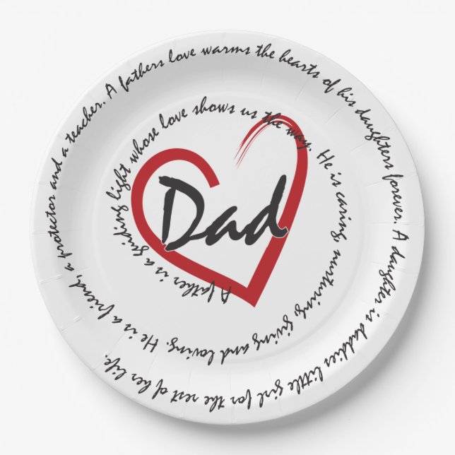 Dads and Fathers Day Paper Plates (Front)