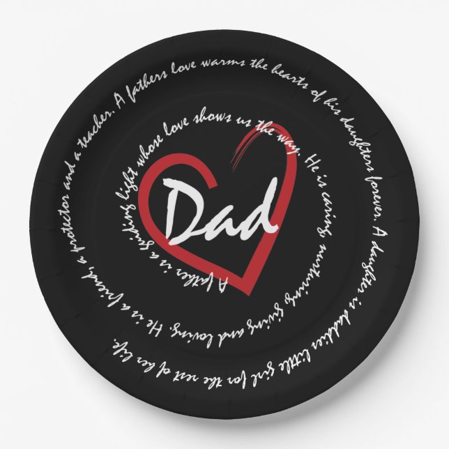 Dads and Fathers Paper Plates (Front)