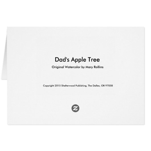 Dad's Apple Tree (Back Horizontal)