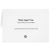 Dad's Apple Tree Cards (Back Horizontal)